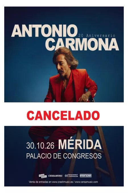 CANCELADO. ANTONIO CARMONA. 20 ANIVERSARIO