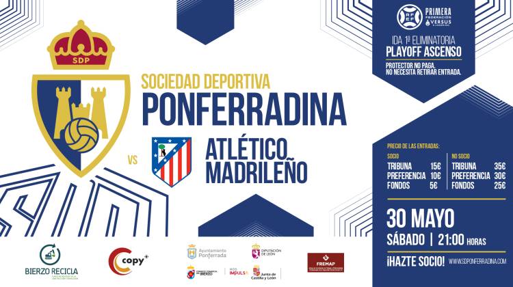 PARTIDO ENTRE LA SD PONFERRADINA Y EL ATLETICO MADRILEÑO