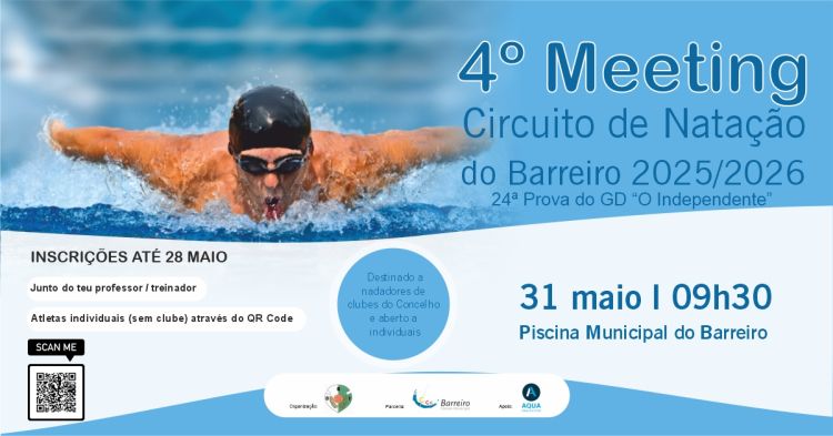 4º Meeting do Circuito de Natação do Barreiro 2025/2026 | 24ª Prova do GD “O Independente”