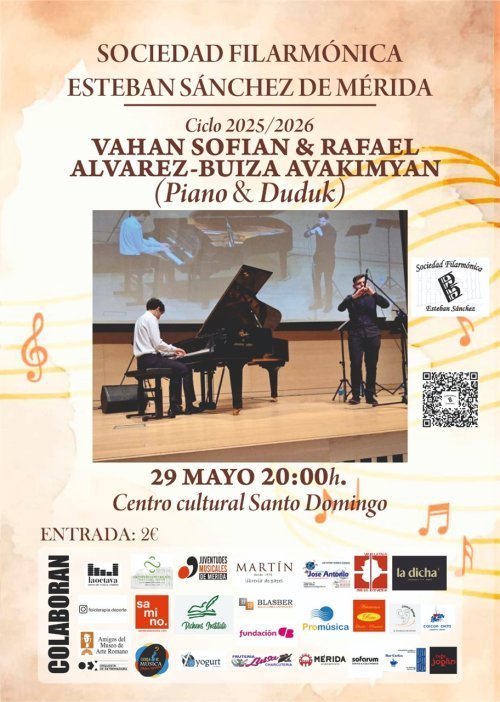 Concierto de Vahan Sofian (duduk) y Rafael Álvarez-Buiza Avakimyan (piano)