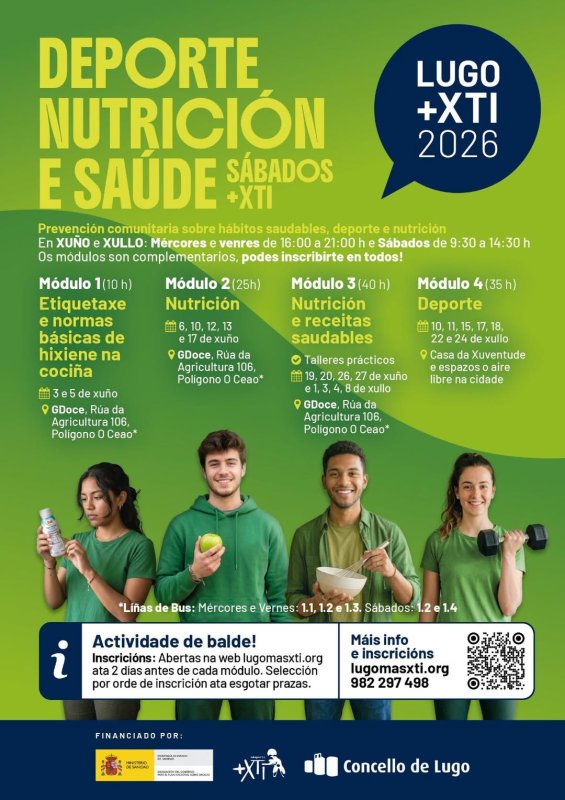 Deporte, Nutrición e Saúde | Sábados +XTI