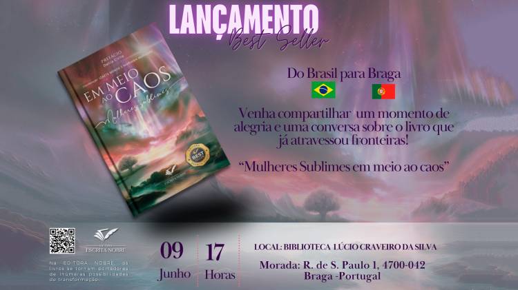 Lançamento do livro 'Mulheres Sublimes em meio ao caos'