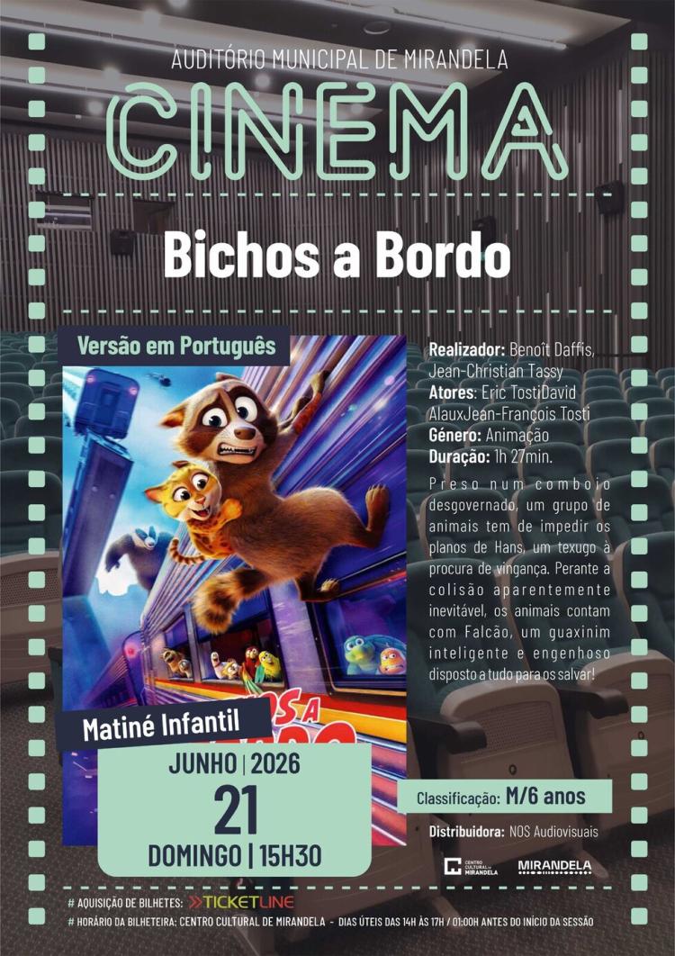 Bichos a Bordo | Cinema - Matiné Infantil