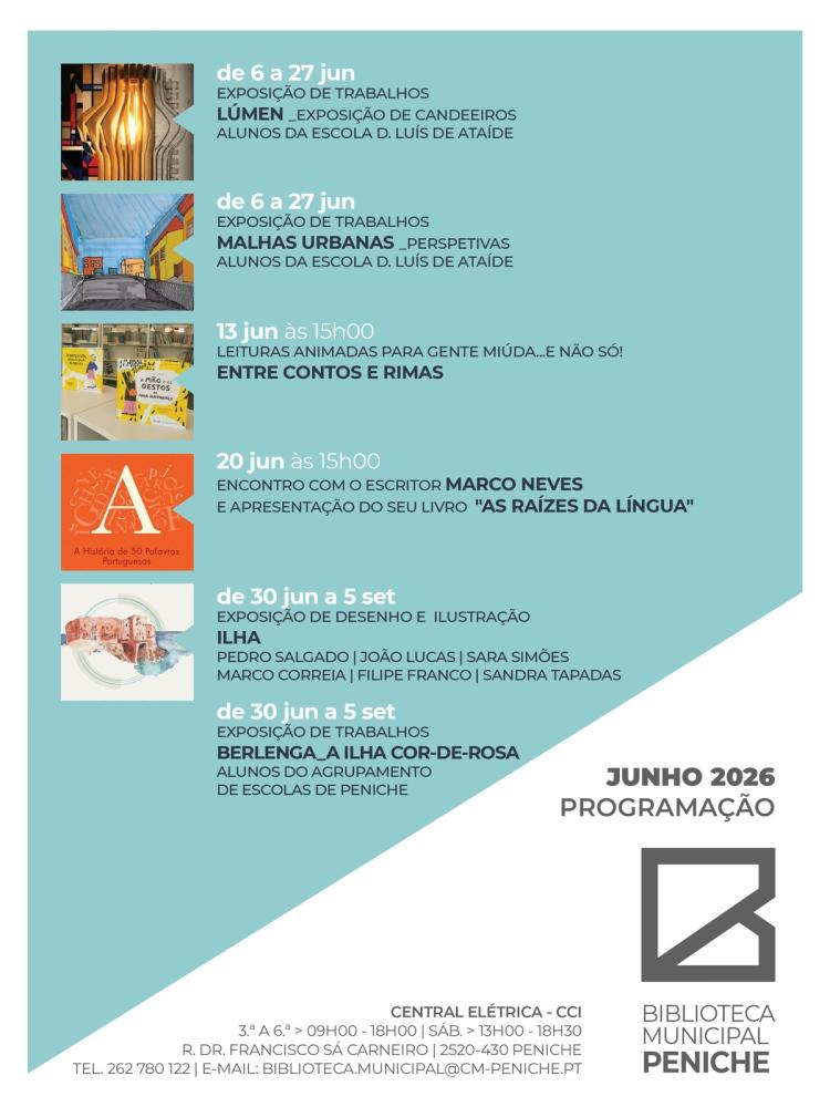 Biblioteca Municipal | Programação JUNHO 2026