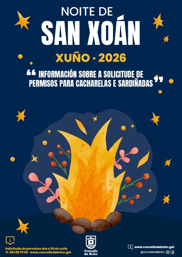 SOLICITUDE DE PERMISOS PARA CACHARELAS E SARDIÑADAS DE SAN XOÁN 2026