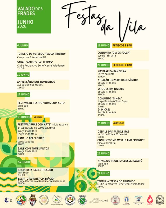 Festas da Vila Valado dos Frades 2026