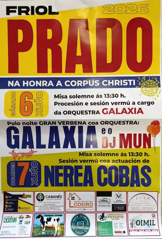 Festas de Corpus Christi en Friol 2026