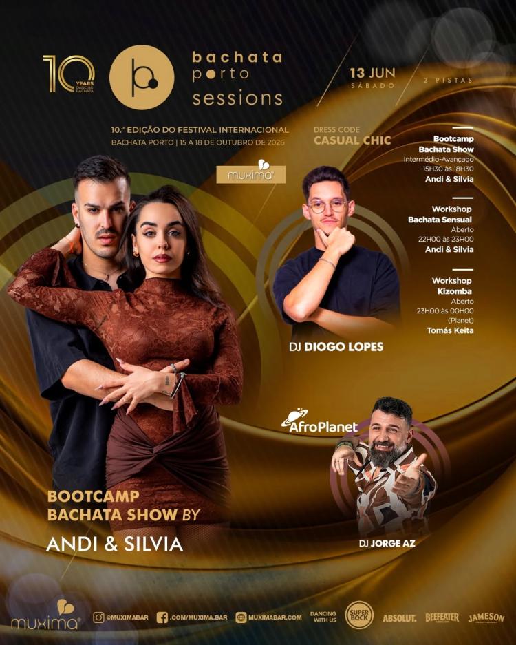 SÁBADO 13 JUNHO ➥  2 Pistas - Bachata Porto Sessions & AFRO PLANET
