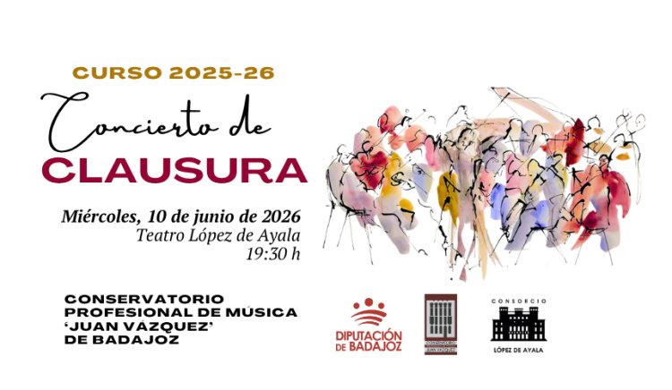 CONSERVATORIO PROFESIONAL DE MÚSICA 'JUAN VÁZQUEZ' - CONCIERTO DE CLAUSURA DEL CURSO 2025-2026