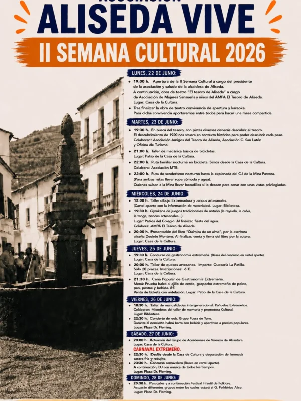 II Semana Cultural Aliseda Vive 2026