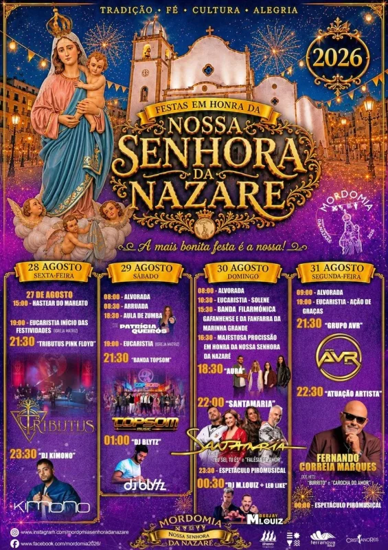 Festas em Honra da Nossa Senhora da Nazaré 2026