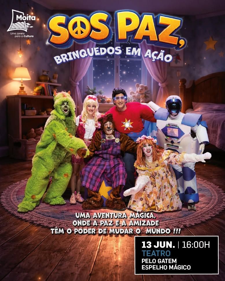 Teatro Infantil: SOS Paz - Brinquedos em Ação por GATEM Espelho Mágico
