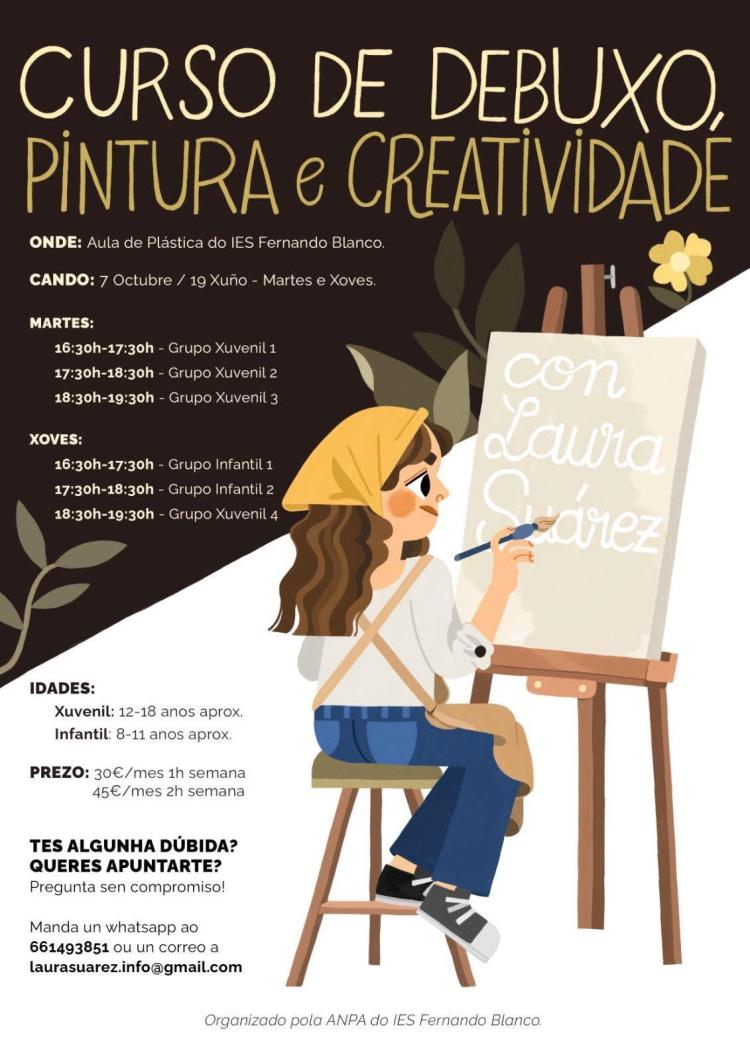 Curso de Debuxo, Pintura e Creatividade con Laura Suárez