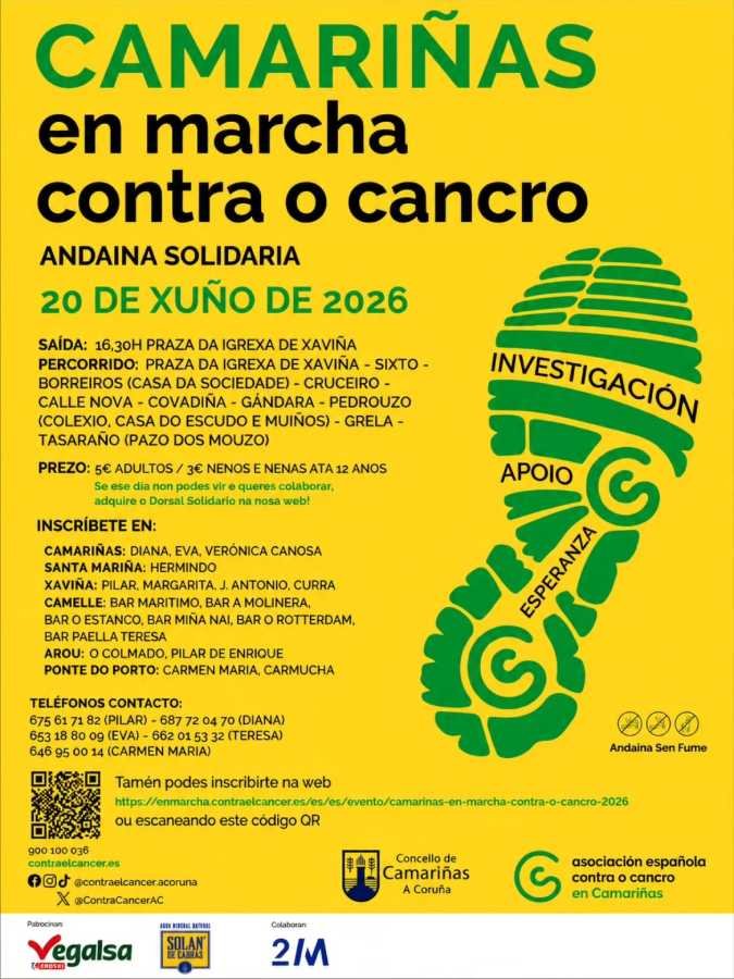 Camariñas en marcha contra o cancro