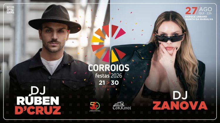 DJs Olga Zanova e Rúben Cruz nas Festas de Corroios 2026 