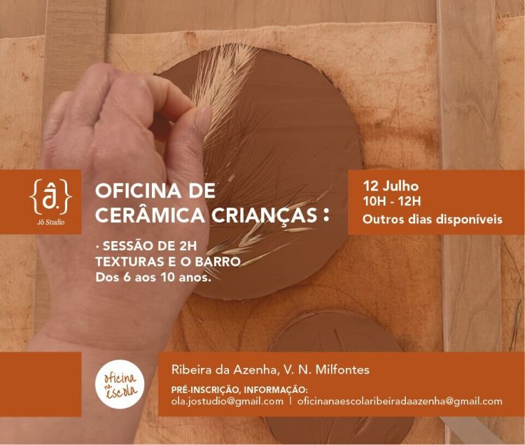 Oficina na Escola - Oficina de Cerâmica para Crianças - Texturas e o barro