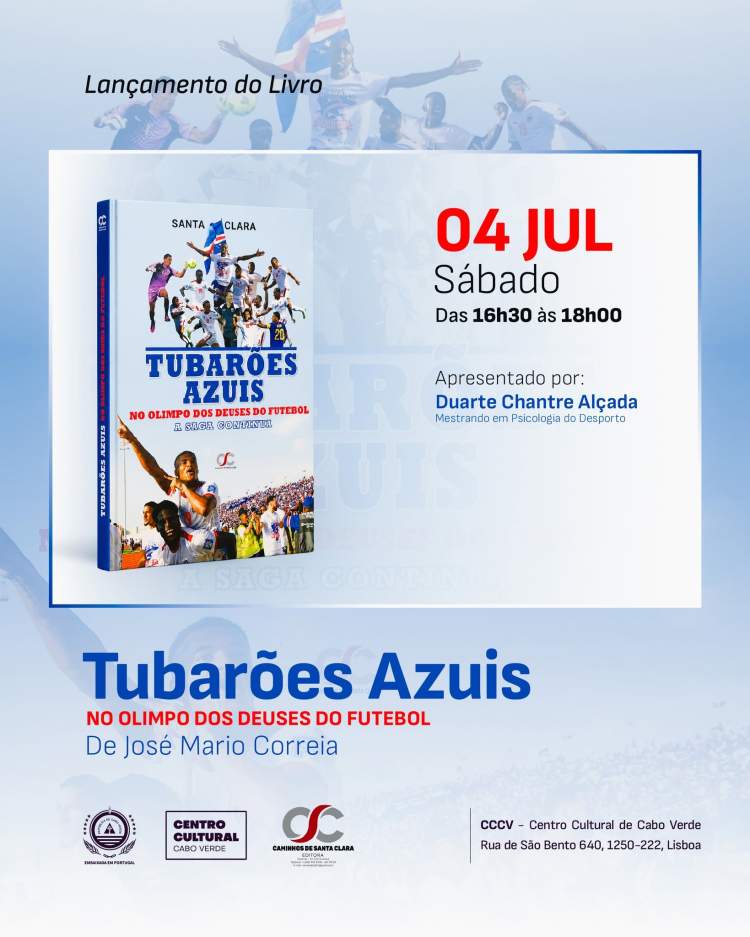 Apresentação do livro 'Tubarões Azuis – No Olimpo dos Deuses do Futebol', de José Mário Correia