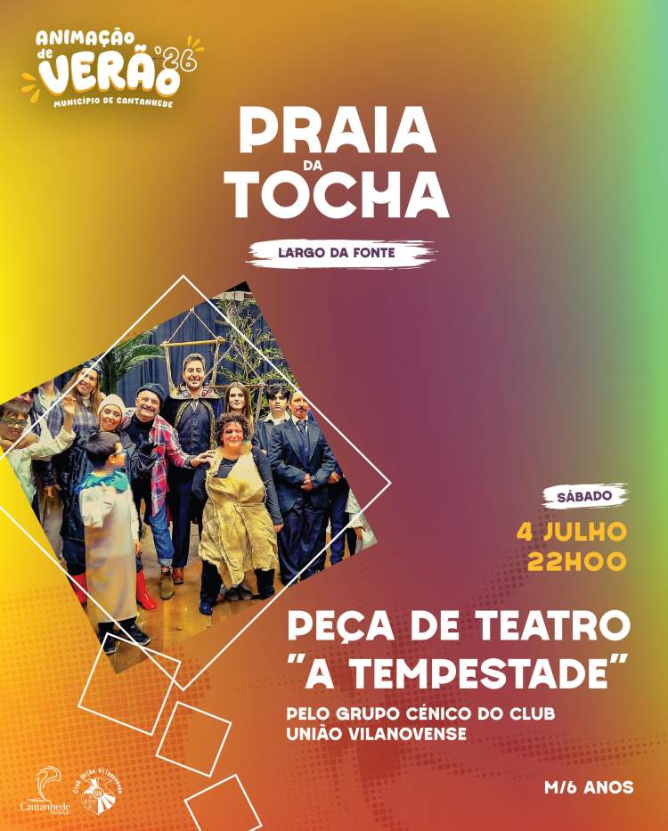 Animação de Verão na Praia da Tocha - Peça de Teatro 'A Tempestade', pelo Grupo Cénico do Club União Vilanovense