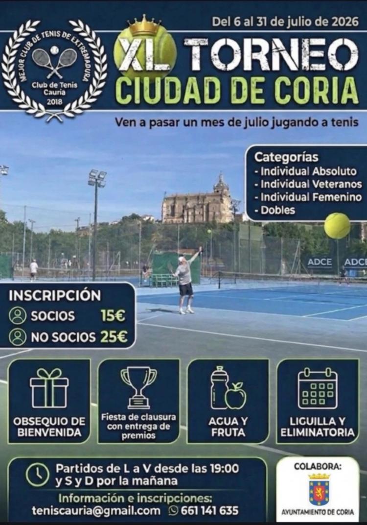 40º Torneo de Tenis Ciudad de Coria 2026