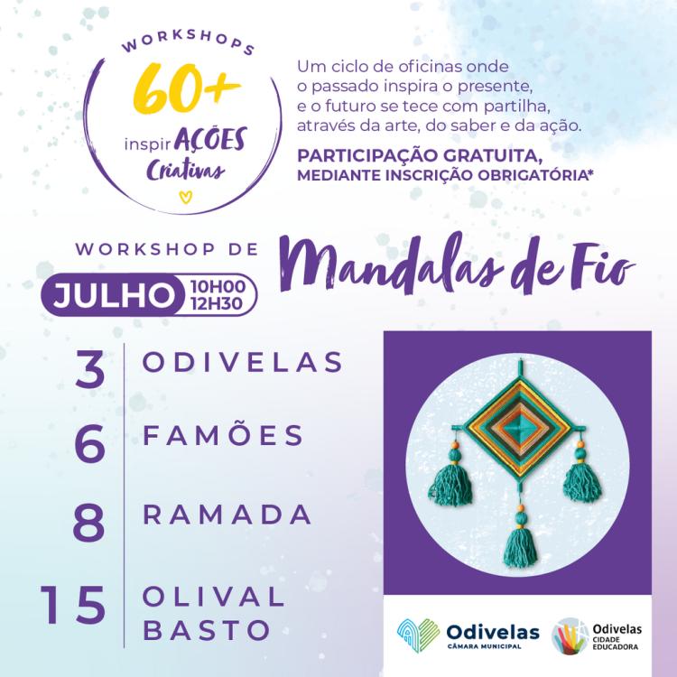 MANDALAS DE FIO - Workshops 60+ InspirAÇÕES Criativas | Inscrições