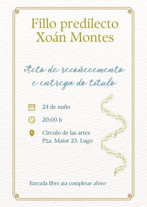 Acto de Reconocimiento a Xoán Montes