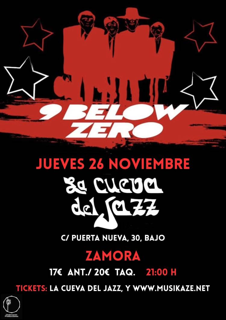 NINE BELOW ZERO (UK) en Zamora, LA CUEVA DEL JAZZ