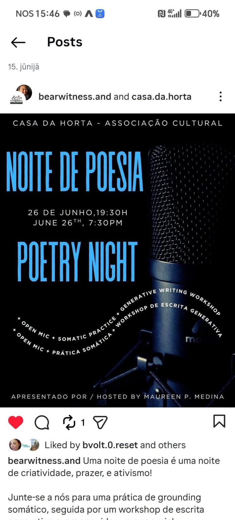 Noite de poesia