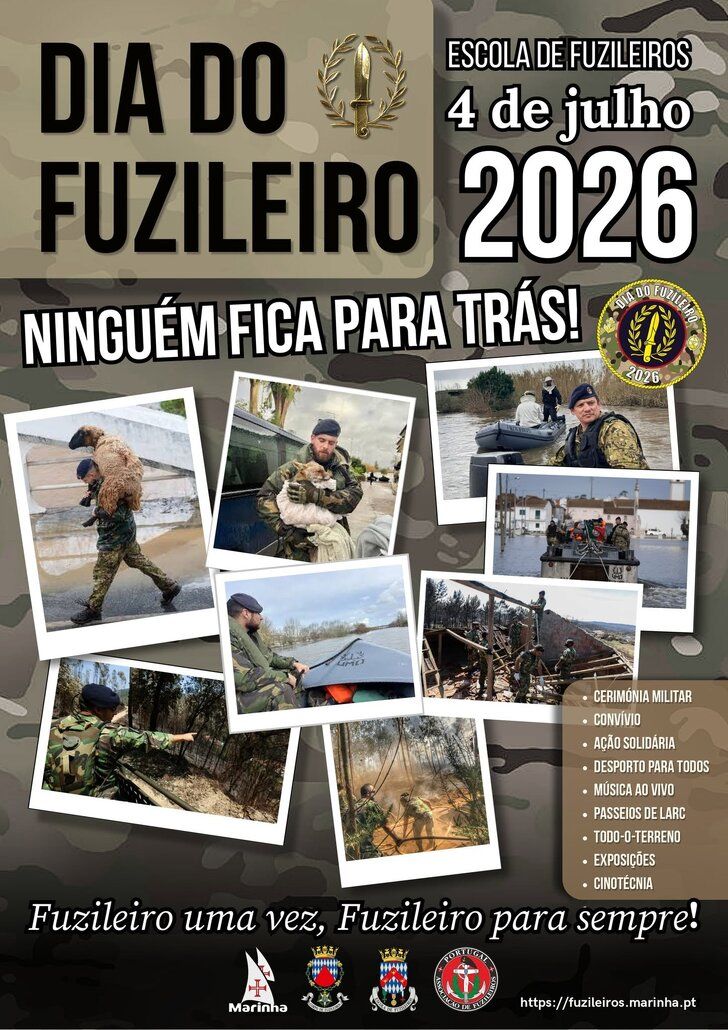 MUNICÍPIO DA MARINHA GRANDE REPRESENTADO NO DIA DO FUZILEIRO 2026