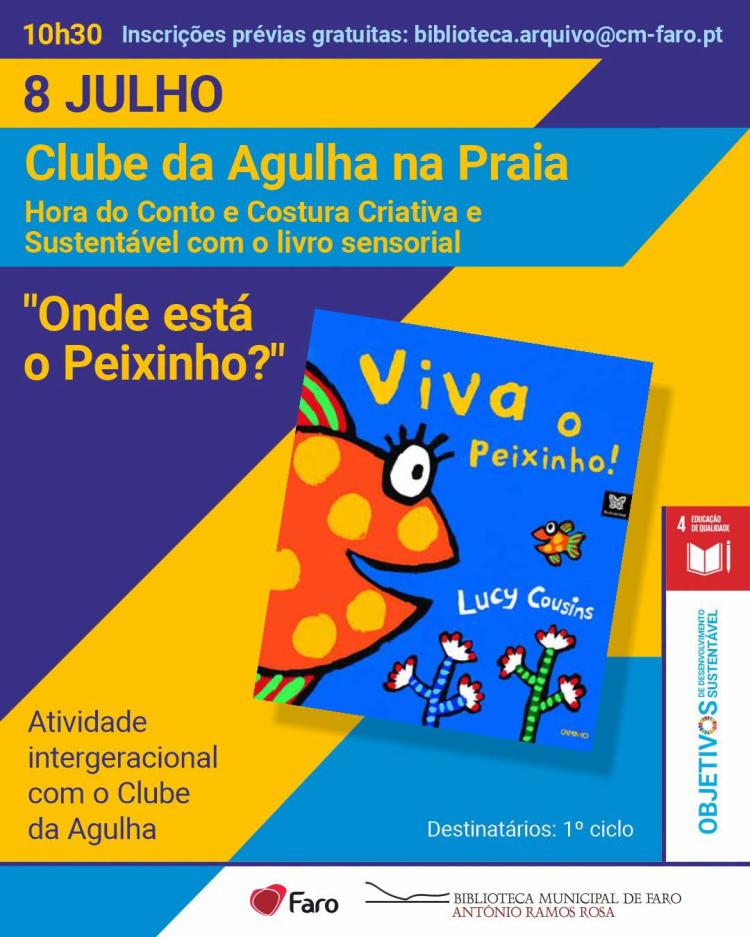 Clube da Agulha na Praia - Hora do Conto e Costura Criativa e Sustentável 