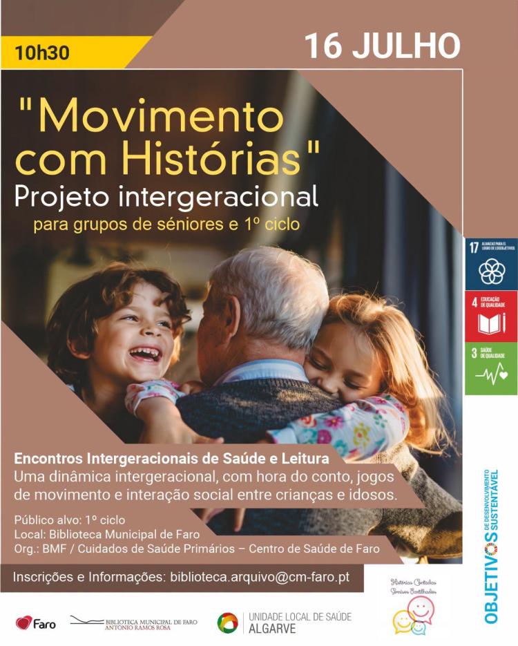 'Movimento com Histórias' - Projeto intergeracional para grupos de séniores e 1º ciclo