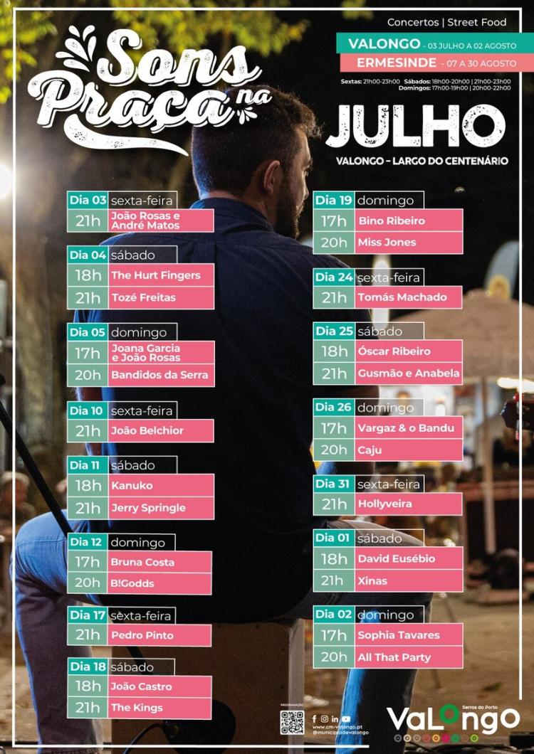 Sons na Praça de regresso a Valongo e Ermesinde com música e street food