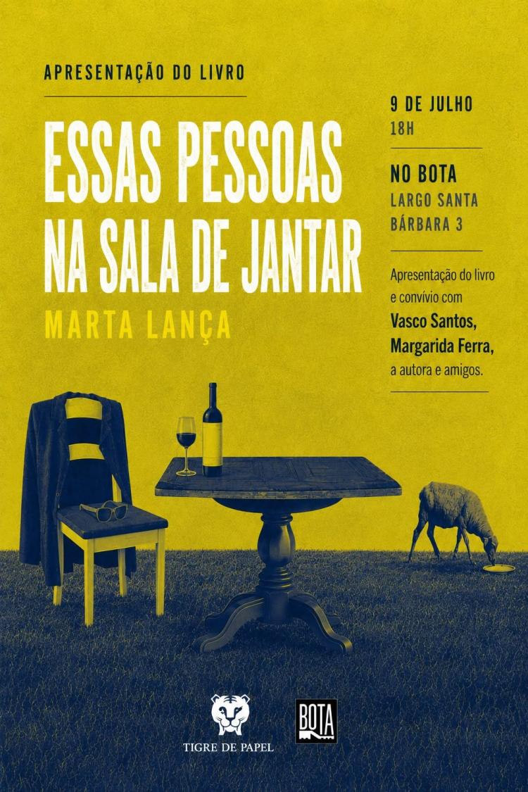 Apresentação do livro Essas Pessoas na Sala de Jantar, de Marta Lança