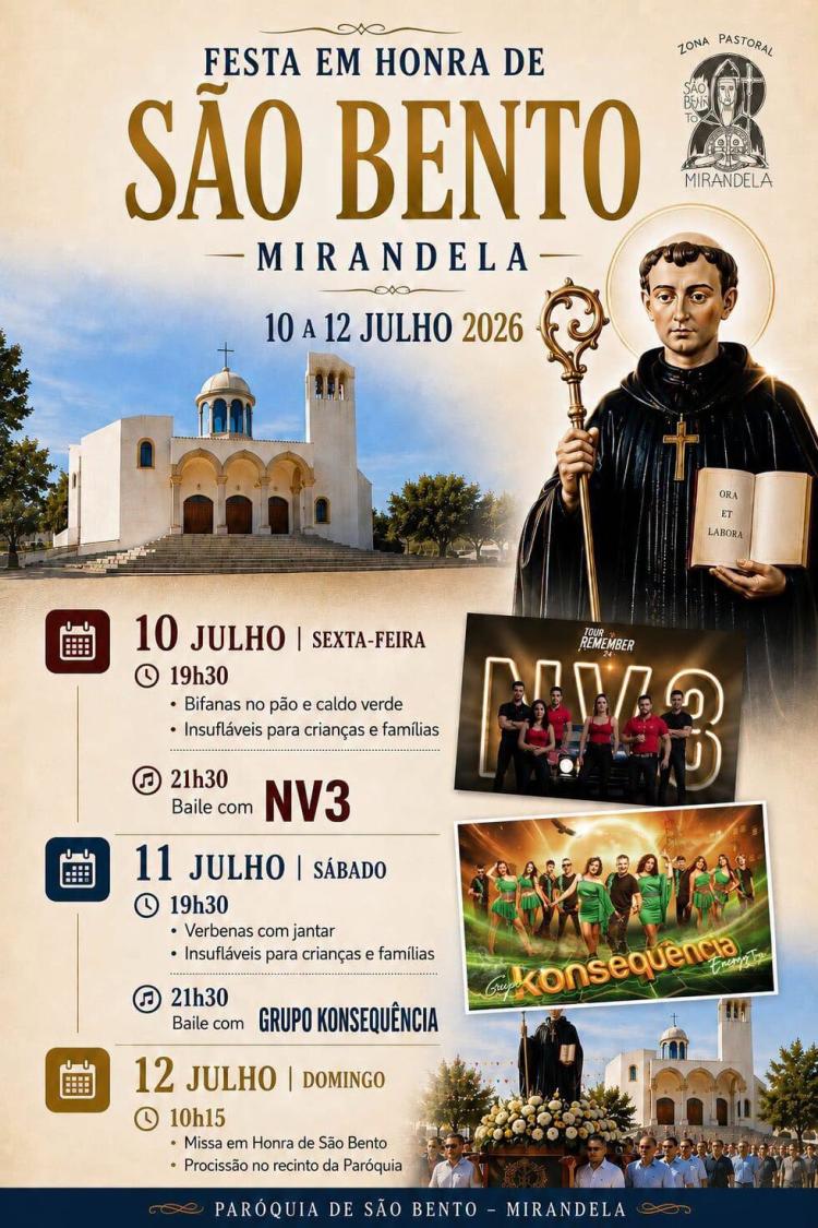 Festas em Honra de São Bento 2026