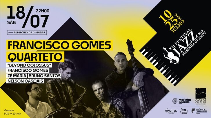 FESTIVAL DE JAZZ | “Beyond Colossus”, por Francisco Gomes Quarteto