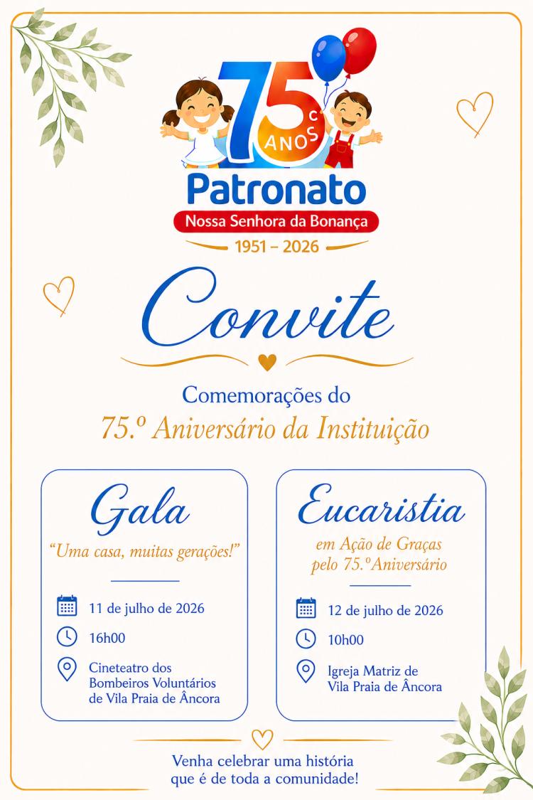 Patronato Nossa Senhora da Bonança assinala o 75.º aniversário