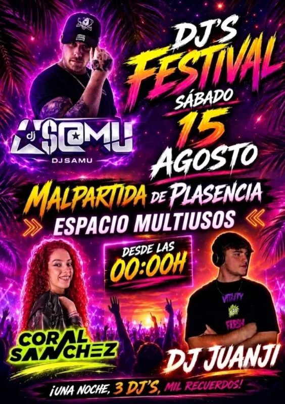 Festival de DJs en Malpartida de Plasencia