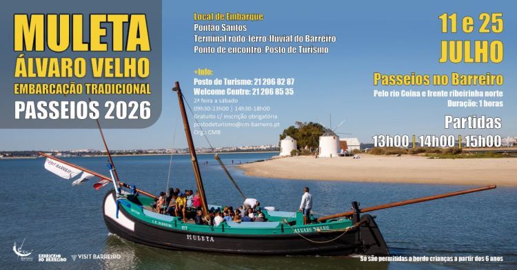  Passeios gratuitos na Muleta Álvaro Velho