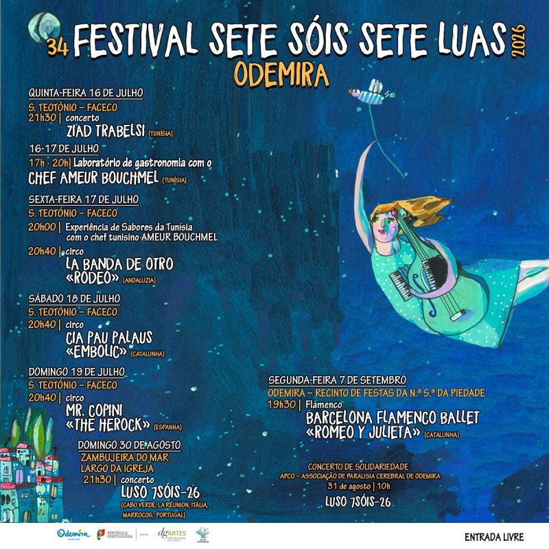 34º Festival Sete Sóis Sete Luas em Odemira