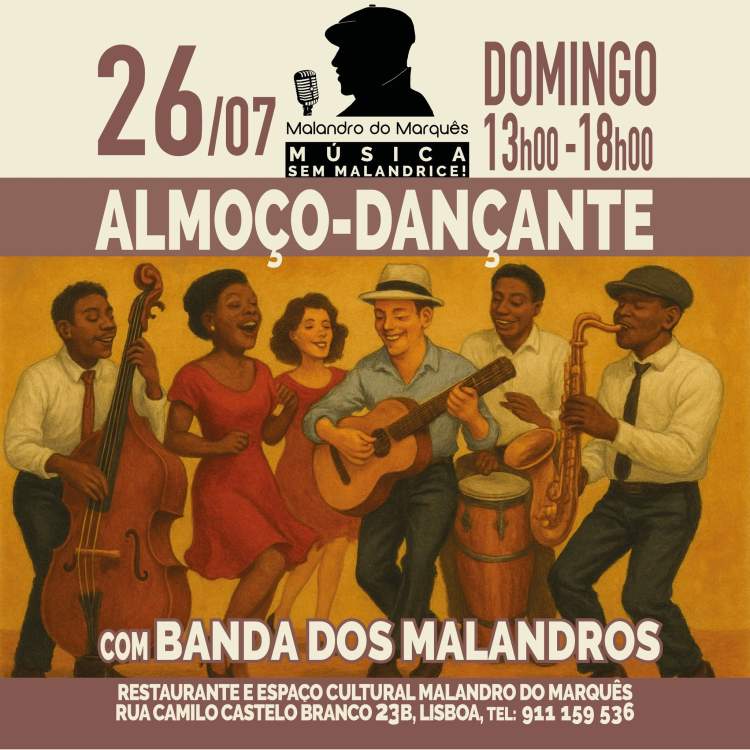 Almoço-Dançante com Banda dos Malandros