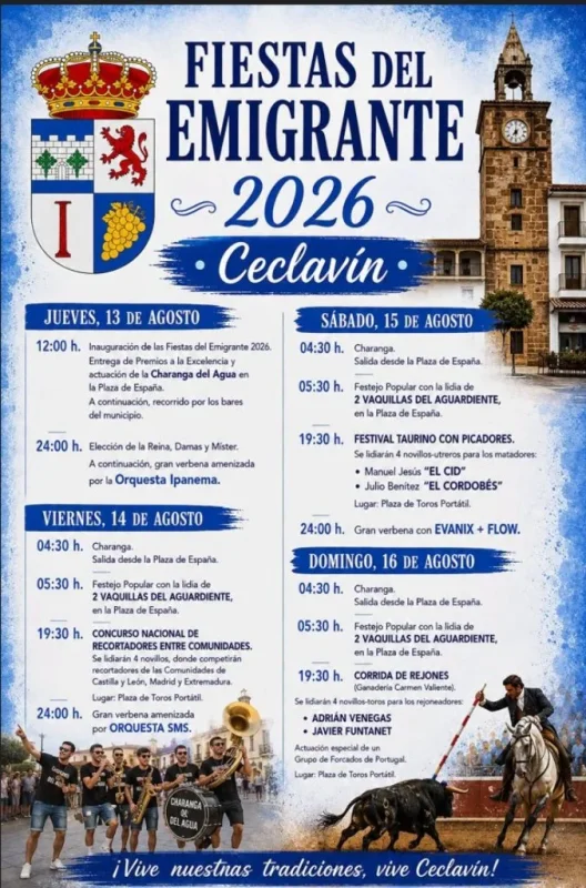 Fiestas del Emigrante 2026 en Ceclavín