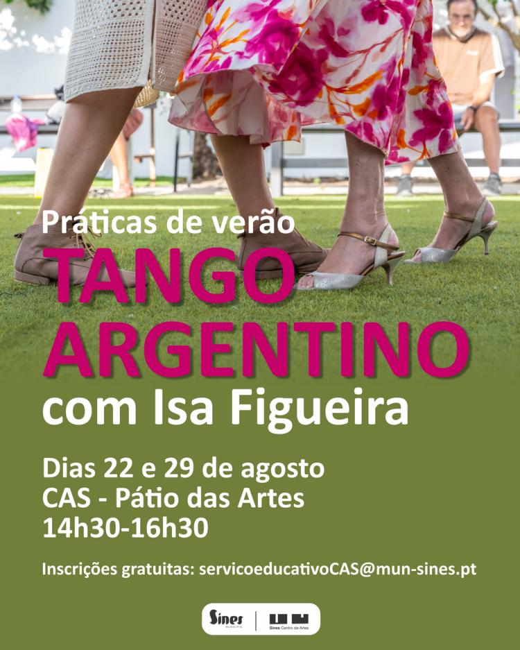 Práticas de verão de tango argentino, com Isa Figueira