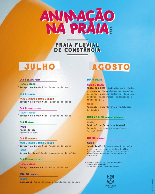 Animação na Praia Constância 2026