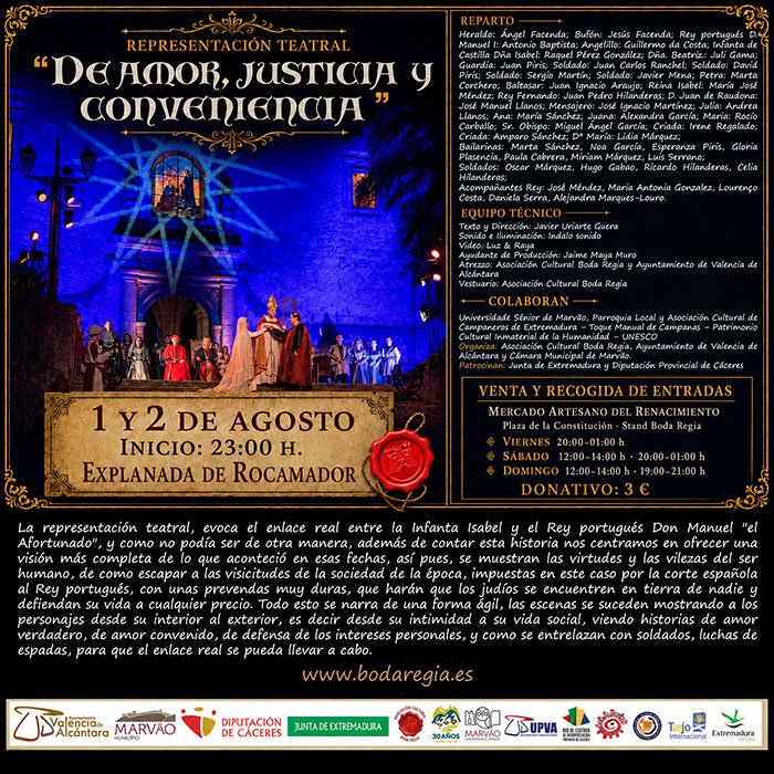 “DE AMOR, JUSTICIA Y CONVENIENCIA” REPRESENTACIÓN TEATRAL EN LA EXPLANADA DE ROCAMADOR