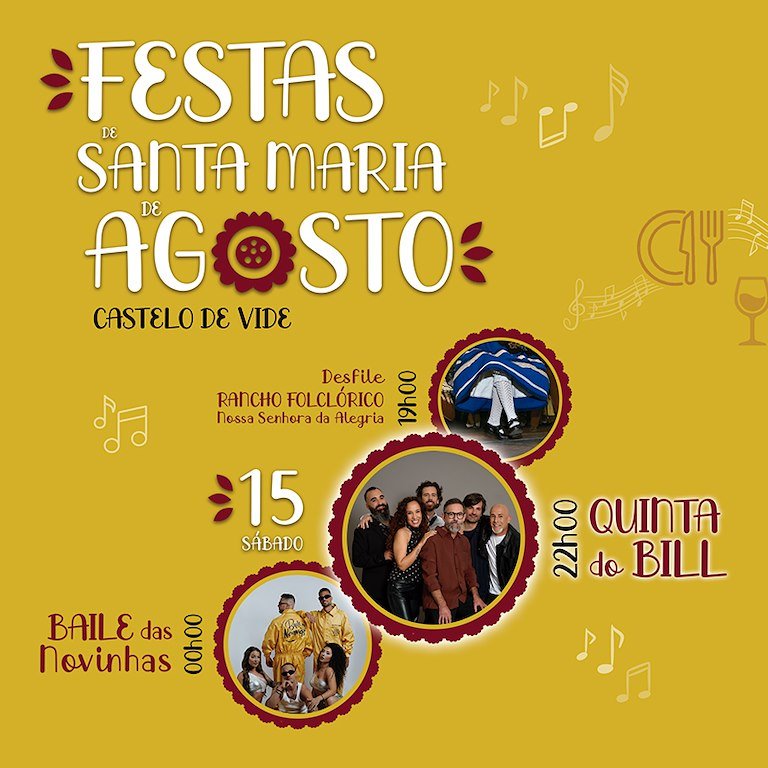Festas de Santa Maria de Agosto - 14, 15 e 16 de agosto - Praça D. Pedro V