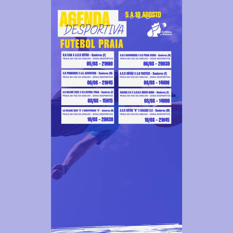Agenda Desportiva 5 a 10 agosto