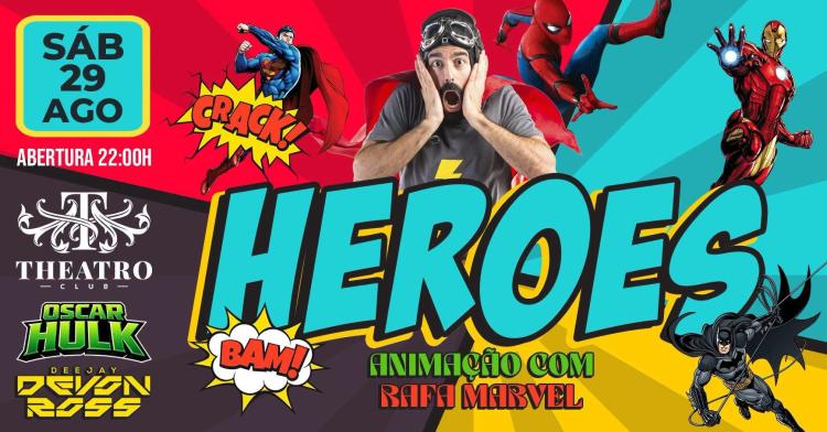  SUPER HEROES NO THEATRO CLUB 