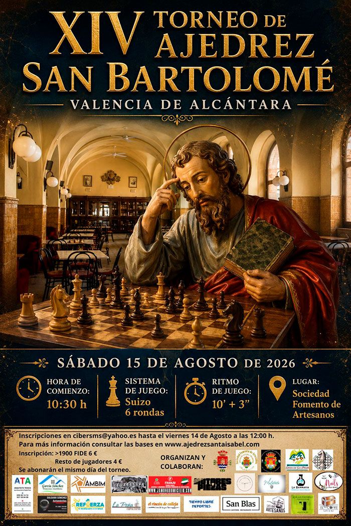 XIV Torneo de Ajedrez San Bartolomé 2026