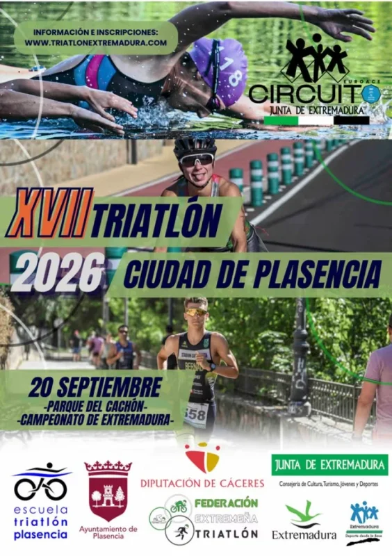 XVII Triatlón Ciudad de Plasencia 2026