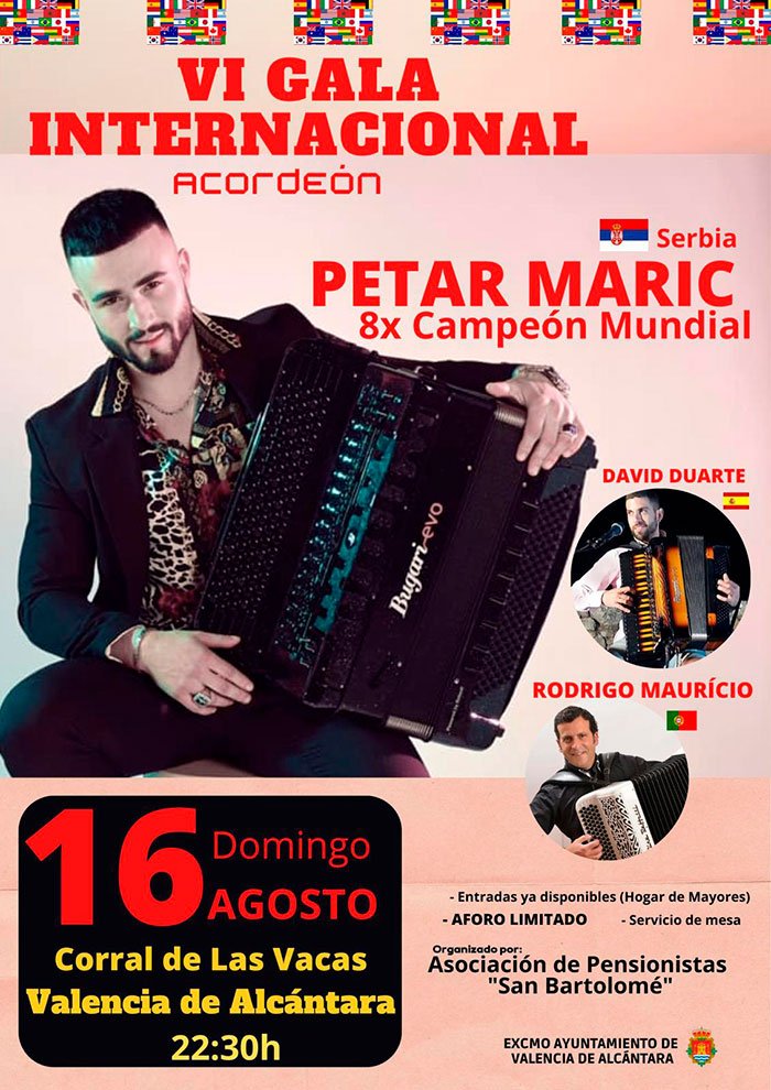VI GALA INTERNACIONAL DEL ACORDEÓN EN VALENCIA DE ALCÁNTARA