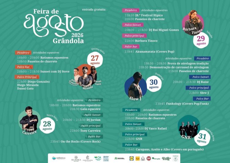 VERÃO | Feira de Agosto ' 2026 » 27 a 31 de agosto - Programa Geral